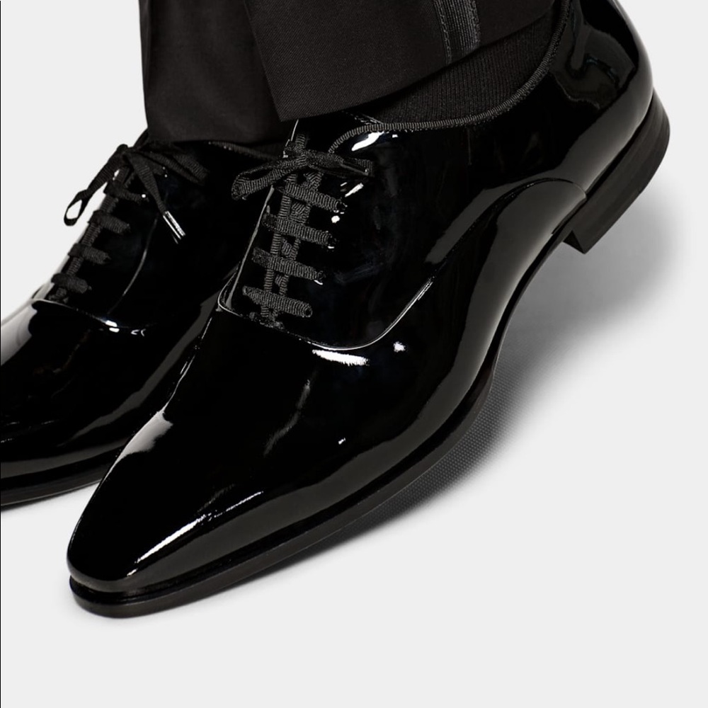 Black Italian Tuxedo Oxford Shoes